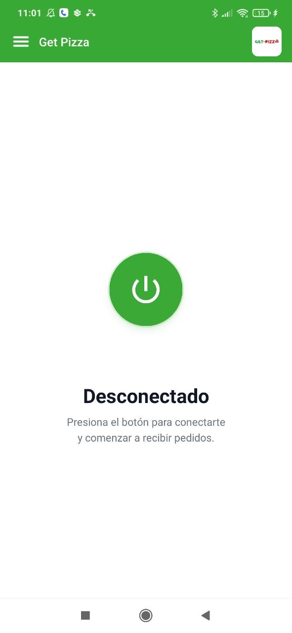 Get Pizza — Conéctate cuando estés disponible