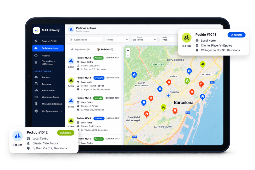 Gestiona tus propios clientes de delivery
